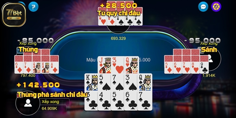 Choi game Mau Binh 77Bet